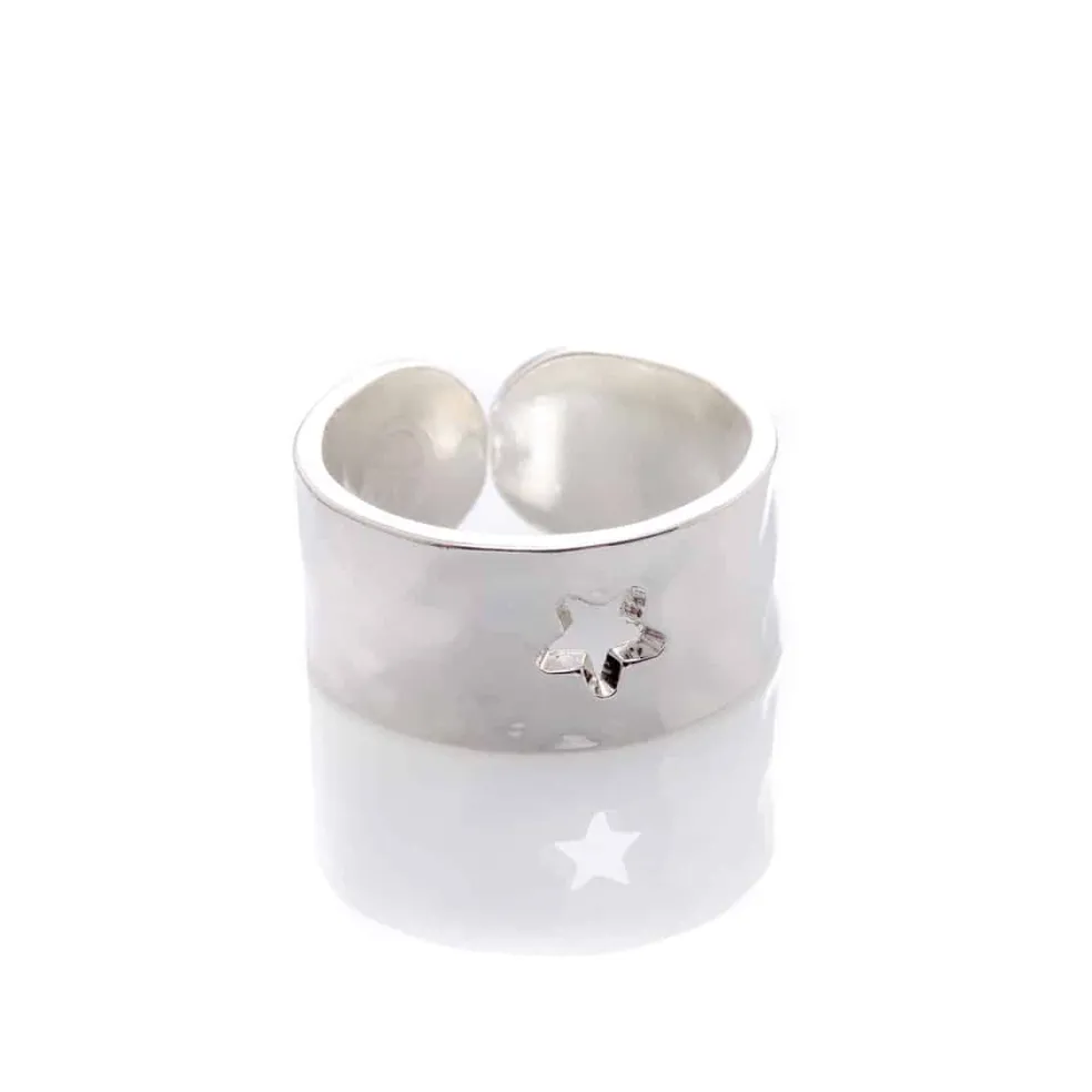 Bague martelée Étoile