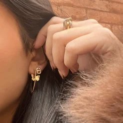 Boucles maille dorées