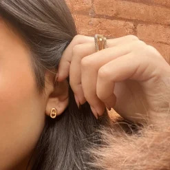 Boucles maille dorées