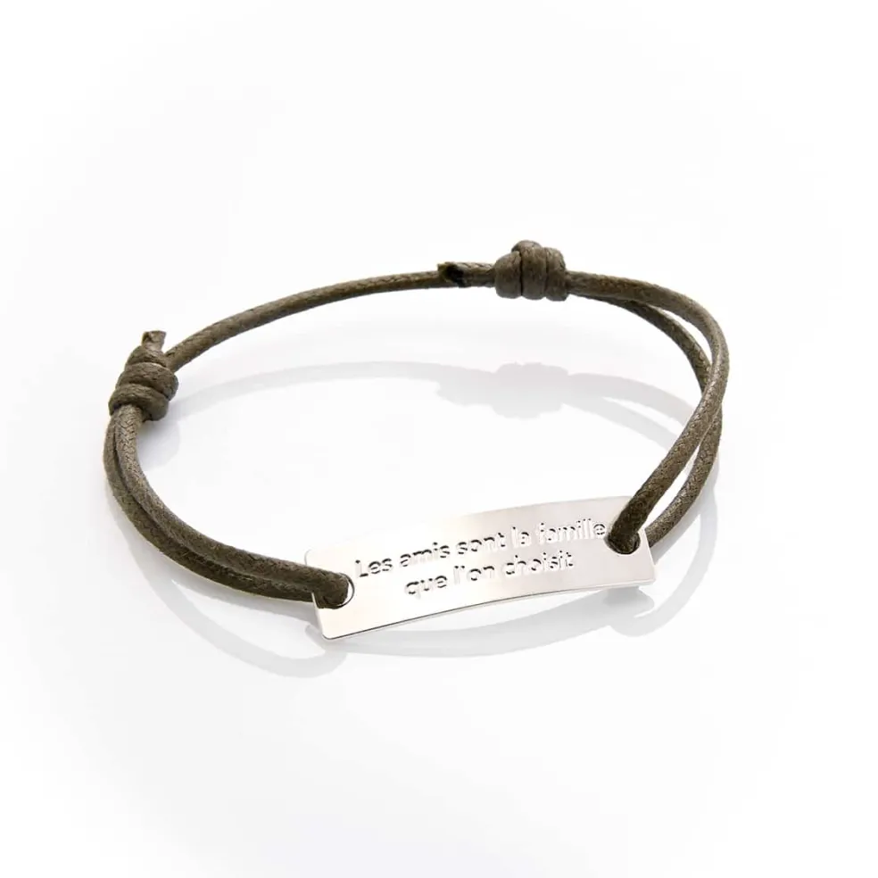 Bracelet amitié argenté