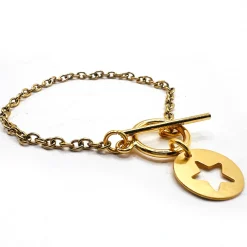 Bracelet chaîne fine doré étoile "Lou"