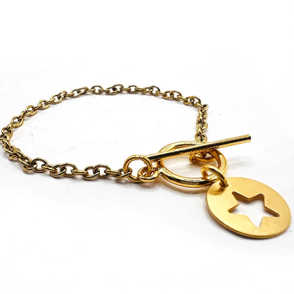 Bracelet chaîne fine doré étoile "Lou"