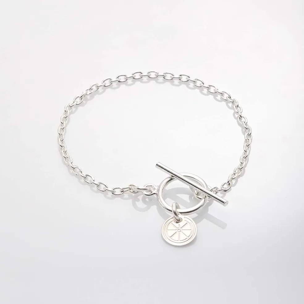 Bracelet chaîne fine roue (pm) "Lou"