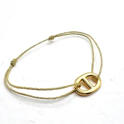Bracelet mini maille doré