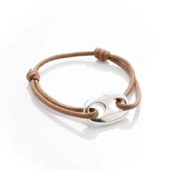 Bracelet plaque martelée doré