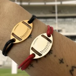 Bracelet Rugby doré