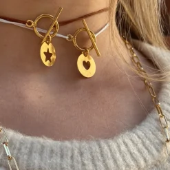 Collier fin doré coeur "Lou"