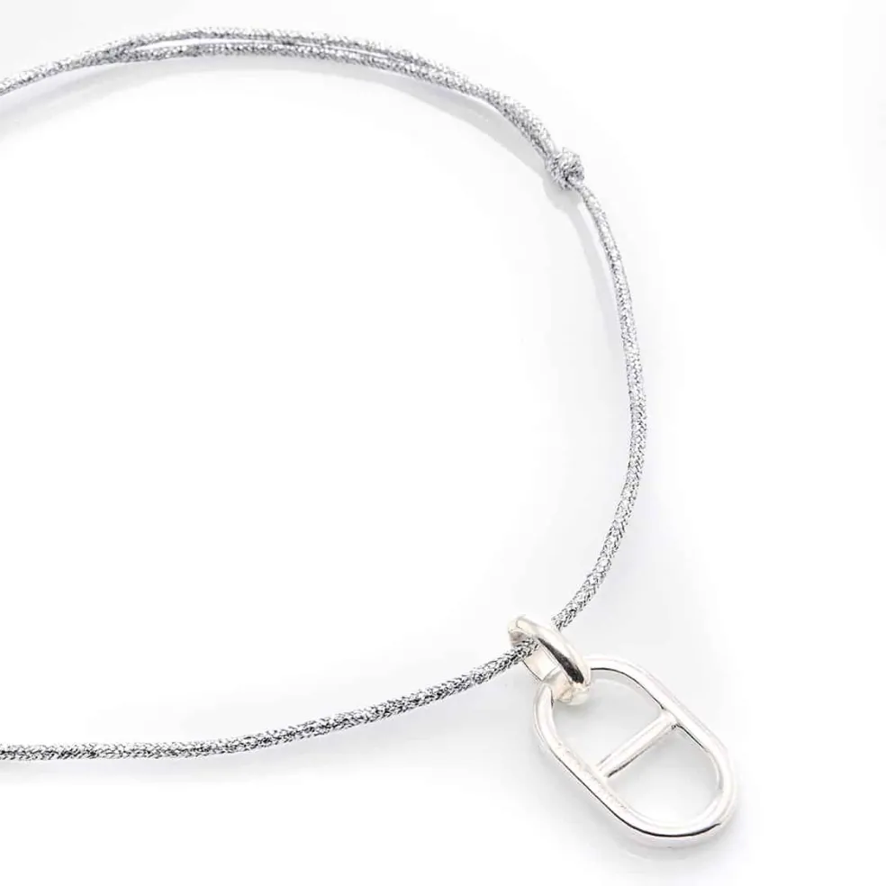 Collier pendant maille (grand modèle)