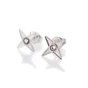 Puces d'oreilles strass argentées